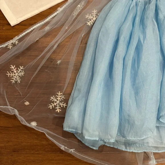 Taylor Joelle Elsa Sparkling Blue Princess Dress Size 5 - Picture 2 of 7